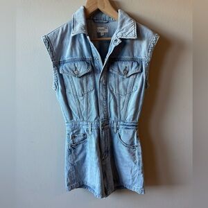 Pistola Denim Sleeveless Romper